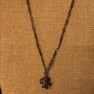 Jeweled frog prince necklace